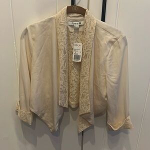 Cropped Lace Blazer